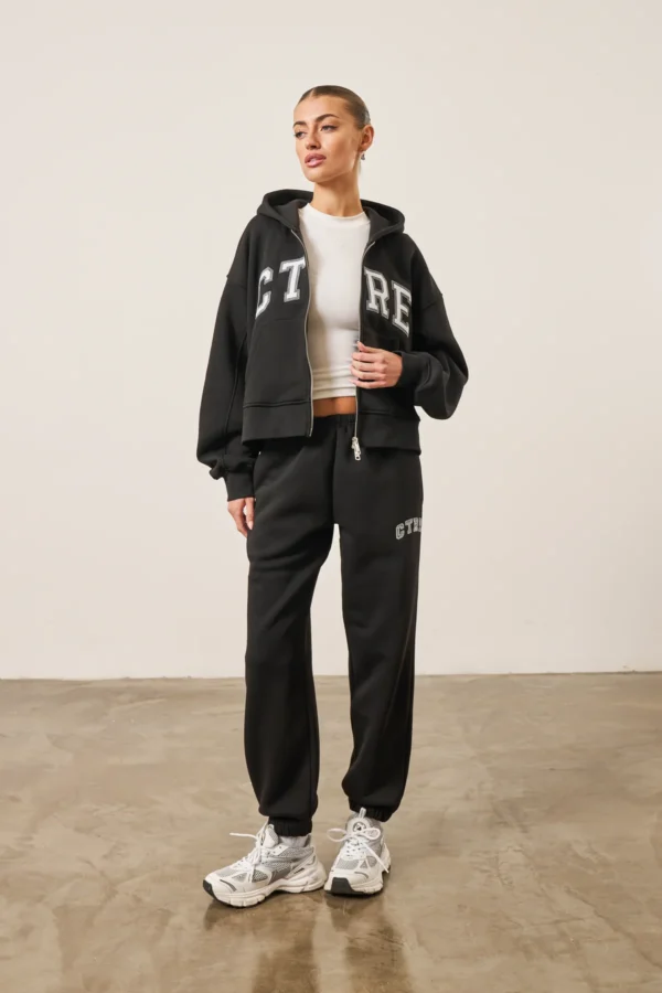 CTRE CROPPED ZIP THROUGH HOODIE