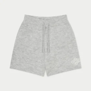 LIGHTWEIGHT FLUFFY KNIT EMBLEM SHORT