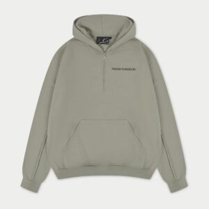 RAW SEAM QUARTER ZIP HOODIE